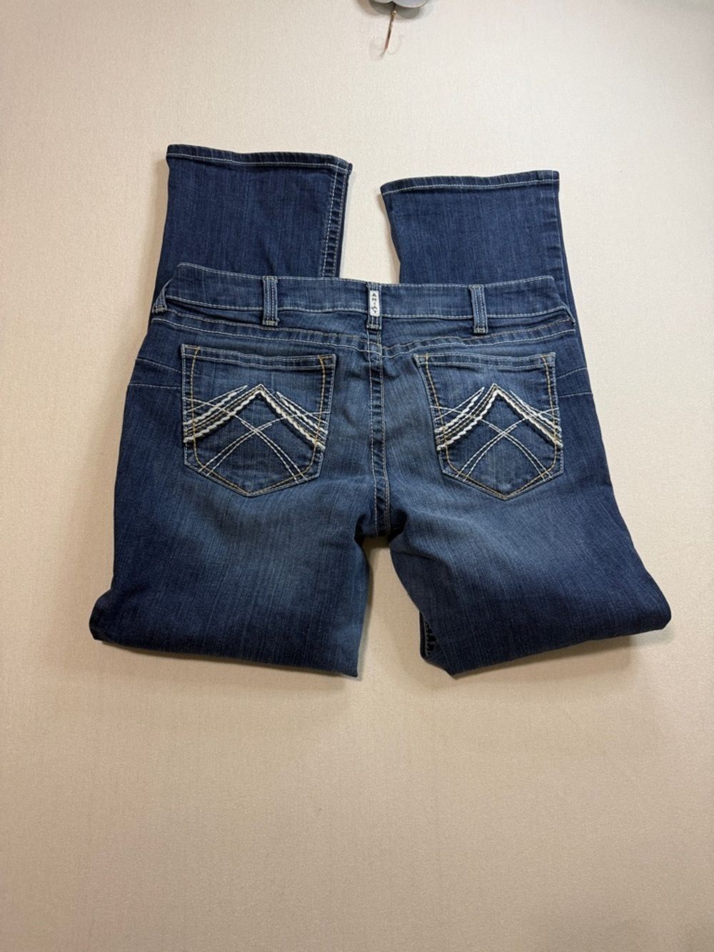Ariat Indigo Boot-Cut Jeans with Embroidered Back Pockets